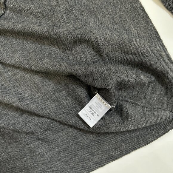 J Jill Italian Merino Wool V Neck Long Sleeve Sweater Gray Womens size L casual - Picture 7 of 11
